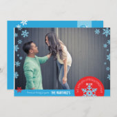 5 x 7 1フォトスノーフレークフォトカード シーズンカード (正面/裏面)