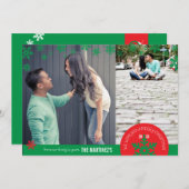 5 x 7 2フォトスノーフレークフォトカード シーズンカード (正面/裏面)