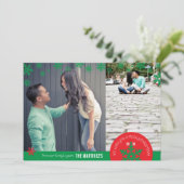 5 x 7 2フォトスノーフレークフォトカード シーズンカード (スタンド正面)