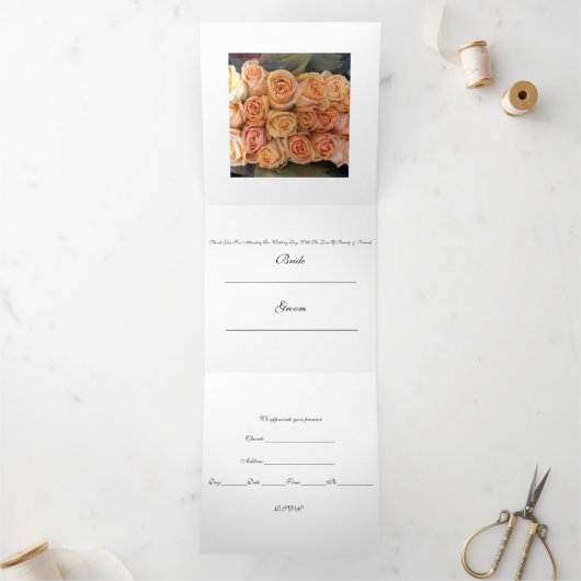 5" x 7" 3つ折り文字プログラム 三つ折りプログラム (内部)