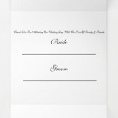 5" x 7" 3つ折り文字プログラム 三つ折りプログラム (内部中)