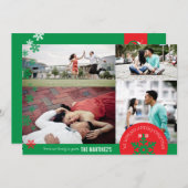 5 x 7 4フォトスノーフレークフォトカード シーズンカード (正面/裏面)