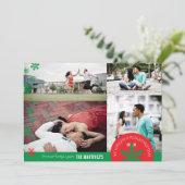 5 x 7 4フォトスノーフレークフォトカード シーズンカード (スタンド正面)