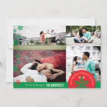 5 x 7 4フォトスノーフレークフォトカード