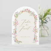 5 x 7 arch floral take a treat bridal shower sign 招待状 (スタンド正面)