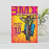 5 x 7 BMXの誕生日の招待状 招待状 (スタンド正面)