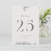 5 x 7 Botanical Wedding Table Number 招待状 (スタンド正面)