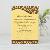 5 x 7 Leopard Print Sweet 16 Birthday Party招待状 招待状 (スタンド正面)