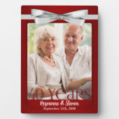 5 x 7 Ruby 40thの結婚アニバーサリーフォト フォトプラーク (正面)