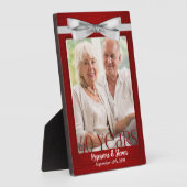 5 x 7 Ruby 40thの結婚アニバーサリーフォト フォトプラーク (側面)