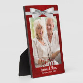 5 x 7 Ruby 40thの結婚アニバーサリーフォト フォトプラーク (側面)