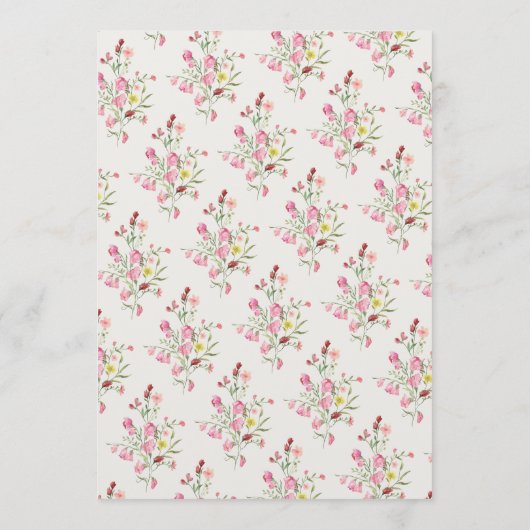 5 X 7 spring floral arch Guest Names Table Number (裏面)