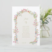 5 X 7 spring floral arch Guest Names Table Number (スタンド正面)