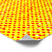 5 x/y crossed spiral overlay in Ben Day Dot ポスター (角)