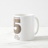 5 Year Anniversary - Wood Anniversary Milestone コーヒーマグカップ (正面右)