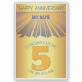 5 Year | Golden Ray 12 Step CUSTOM NAME シール (正面)