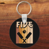 5 Year Old Cricket Birthday Boy Girl 5th Birthday  キーホルダー (正面)