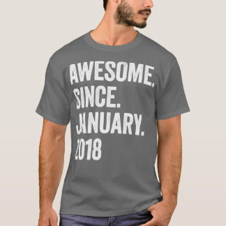 5 Years Awesome Since January 2018 5th Birthday1 Tシャツ