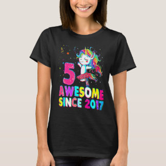 5 Years Old 5th Birthday Ballet Unicorn Girl Since Tシャツ