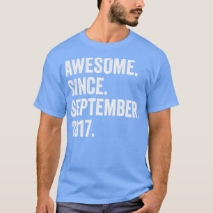 5 Years Old Awesome Since September 2017 5th Birth Tシャツ