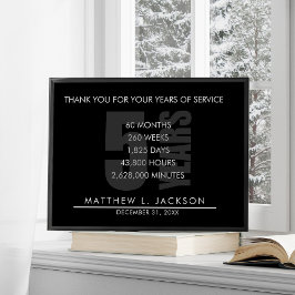 5 Years Retirement or Employee Appreciation Gift ポスター