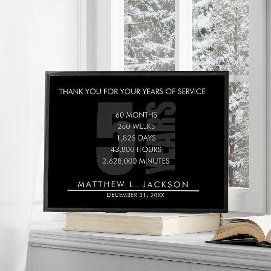 5 Years Retirement or Employee Appreciation Gift ポスター