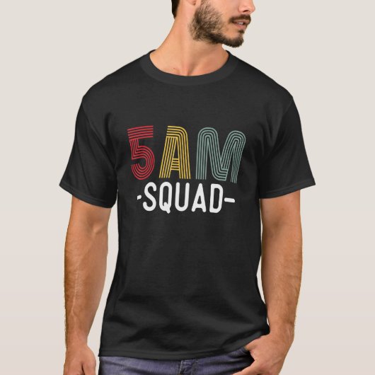 5am Sqaud Business Motivation Early Bird Inspirati Tシャツ (正面)