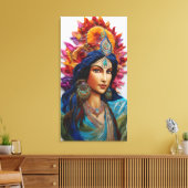 5Dインパストオイルペインティング – Shakti キャンバスプリント (インサイチュ (リビング))