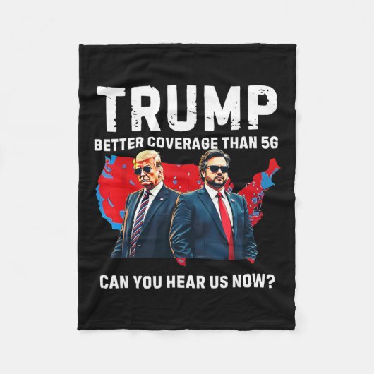 5gよりもトランプの方がカバレッジが良い今、私たちを聞くことができる フリースブランケット (正面)