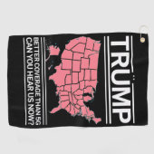 5Gよりもトランプの方が良いカバレッジを聞こえるか？ ゴルフタオル (横)