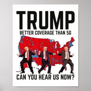 5gより良いカバレッジを聞くことができるトランプのダンス ポスター