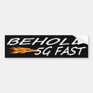 5G速く見る バンパーステッカー