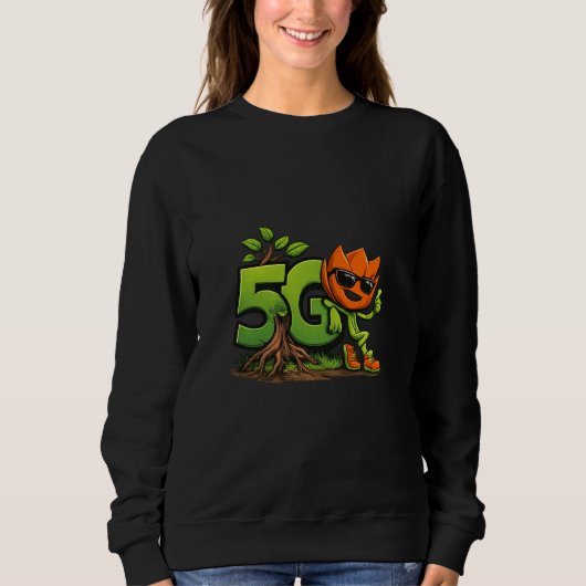 5G Green Growth Eco Mascot Women’s Sweatshirt スウェットシャツ (正面)