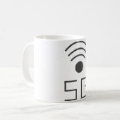 5G WiFiアイコンコーヒーマグ コーヒーマグカップ (正面左)