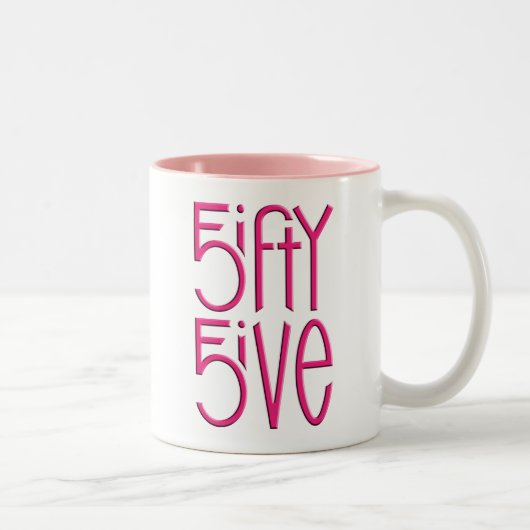5ifty 5iveホットピンクマグ ツートーンマグカップ (右)