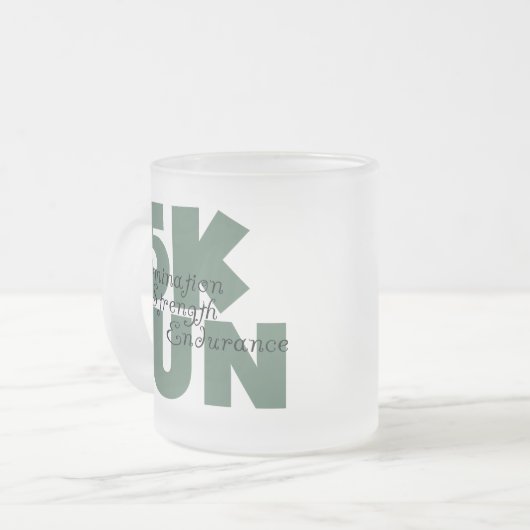 5Kグ走ローンスポーツ走ズ フロストグラスマグカップ (正面左)