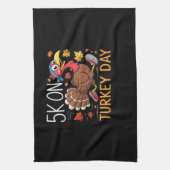 5Kトルコの日に感謝祭走のクラシックT-Sh キッチンタオル (縦)