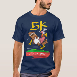 5Kトルコの日のレースに感謝の気持ちトルコのトロット Tシャツ