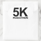 5kマラソン 楕円形シール (バッグ)