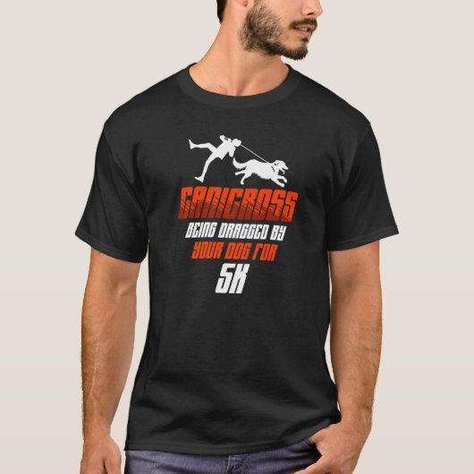 5kmの犬のランニング・ジョギングで引きずられるカニクロス tシャツ (正面)