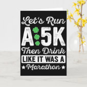 5km走った後、まるでマラソンだったかのように飲もうぜ カード (黄色い花)