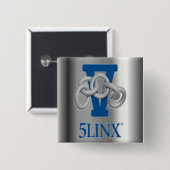 5LINX銀製のロゴPin 缶バッジ (正面&裏面)