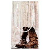 5lx3wx8.5h小さな抱き枕ブーツ国の田舎風 スモールペーパーバッグ (正面)