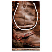 5lx3wx8.5h小抱き枕カウボーイブーツバーンウッドR スモールペーパーバッグ (裏面)