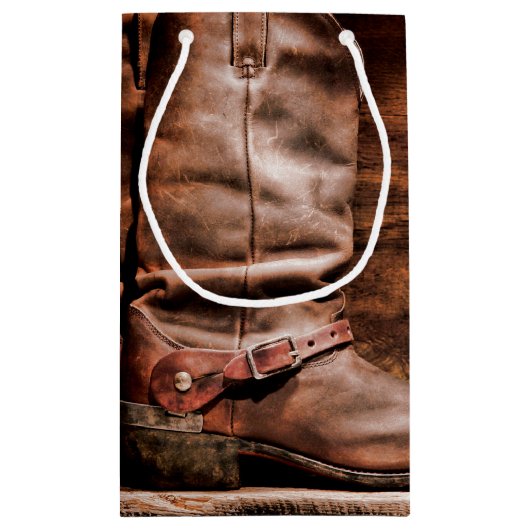 5lx3wx8.5h小抱き枕カウボーイブーツバーンウッドR スモールペーパーバッグ (裏面)