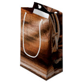 5lx3wx8.5h小抱き枕カウボーイブーツバーンウッドR スモールペーパーバッグ (正面アングル)