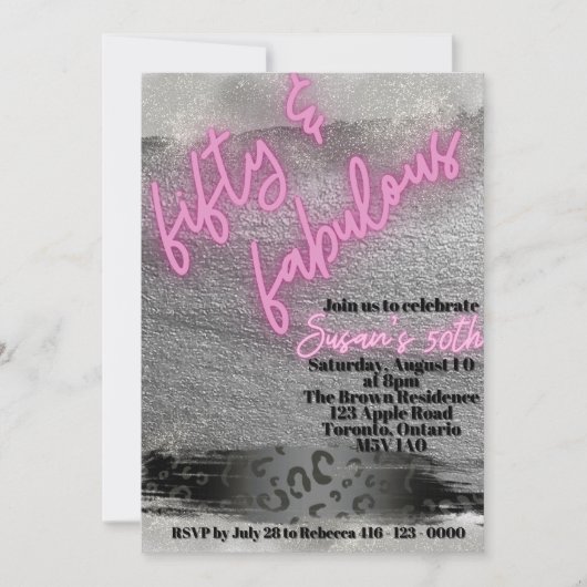 5Oおよびファブリー 招待状 (正面)