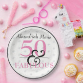 5Oと素晴らしいエレガント誕生日 ペーパープレート (パーティー)