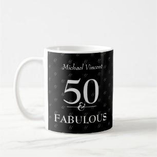 5Oと素晴らしい白黒のモダン誕生日 コーヒーマグカップ