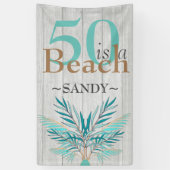 5Oはビーチ50番目のビーチ沿岸誕生日 横断幕 (縦)